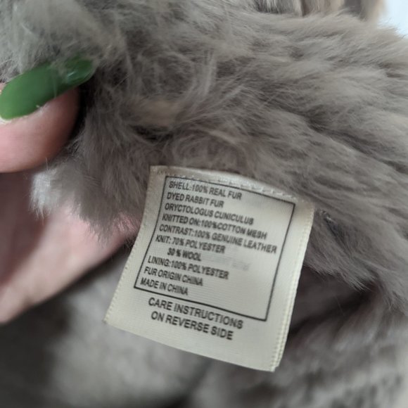 Beige June Fur & Wool Cardigan s:Small - Picture 4 of 4